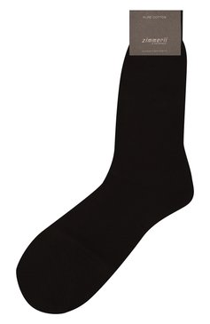 Мужские хлопковые носки ZIMMERLI темно-коричневого цвета, арт. 2501/11 | Фото 1 (Кросс-КТ: бельё; Материал сплава: Проставлено; Нос: Не проставлено; Материал внешний: Хлопок)