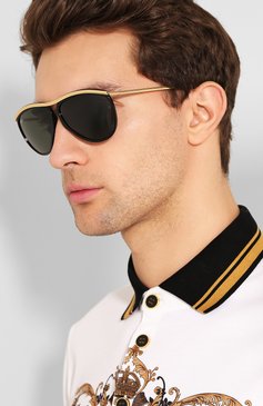 Женские солнцезащитные очки RAY-BAN черного цвета, арт. 2219-901/31 | Фото 3 (Кросс-КТ: С/з-унисекс; Региональные ограничения белый список (Axapta Mercury): RU; Тип очков: С/з; Очки форма: Авиаторы; Оптика Гендер: оптика-унисекс)