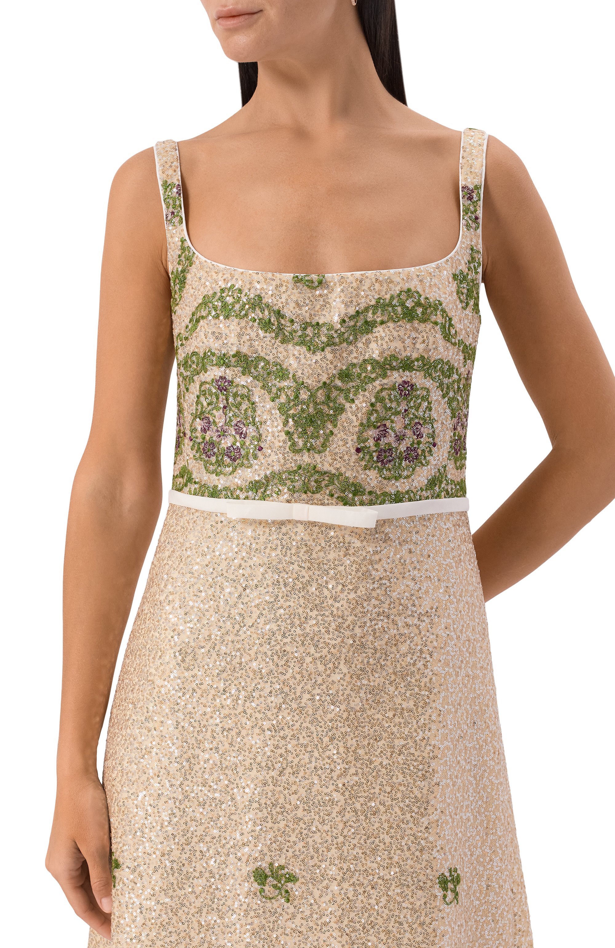 Платье с отделкой пайетками GIAMBATTISTA VALLI, арт. 25FWPVCA5159/35PAI, фото 4