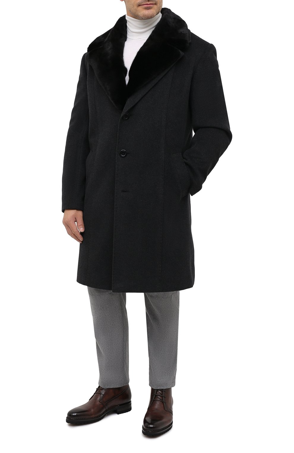 Кашемировое пальто с воротником из норки VICTORIA KUSENKOVA, арт. 719111510544, фото 2