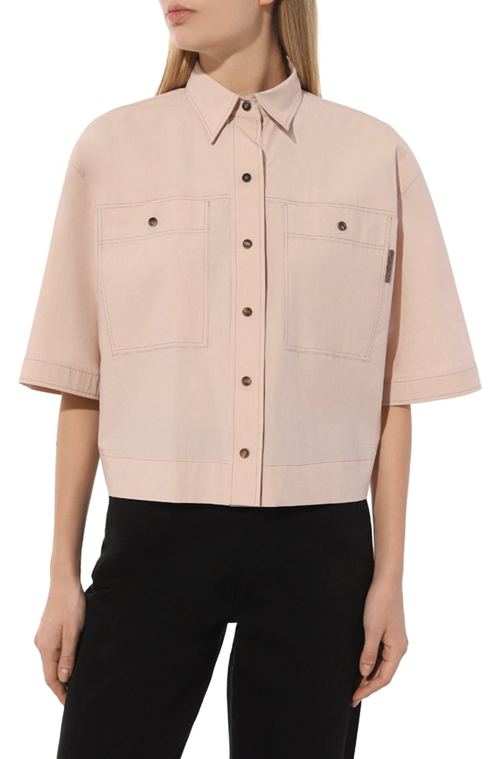 Хлопковая рубашка BRUNELLO CUCINELLI, арт. ML949B1348, фото 3