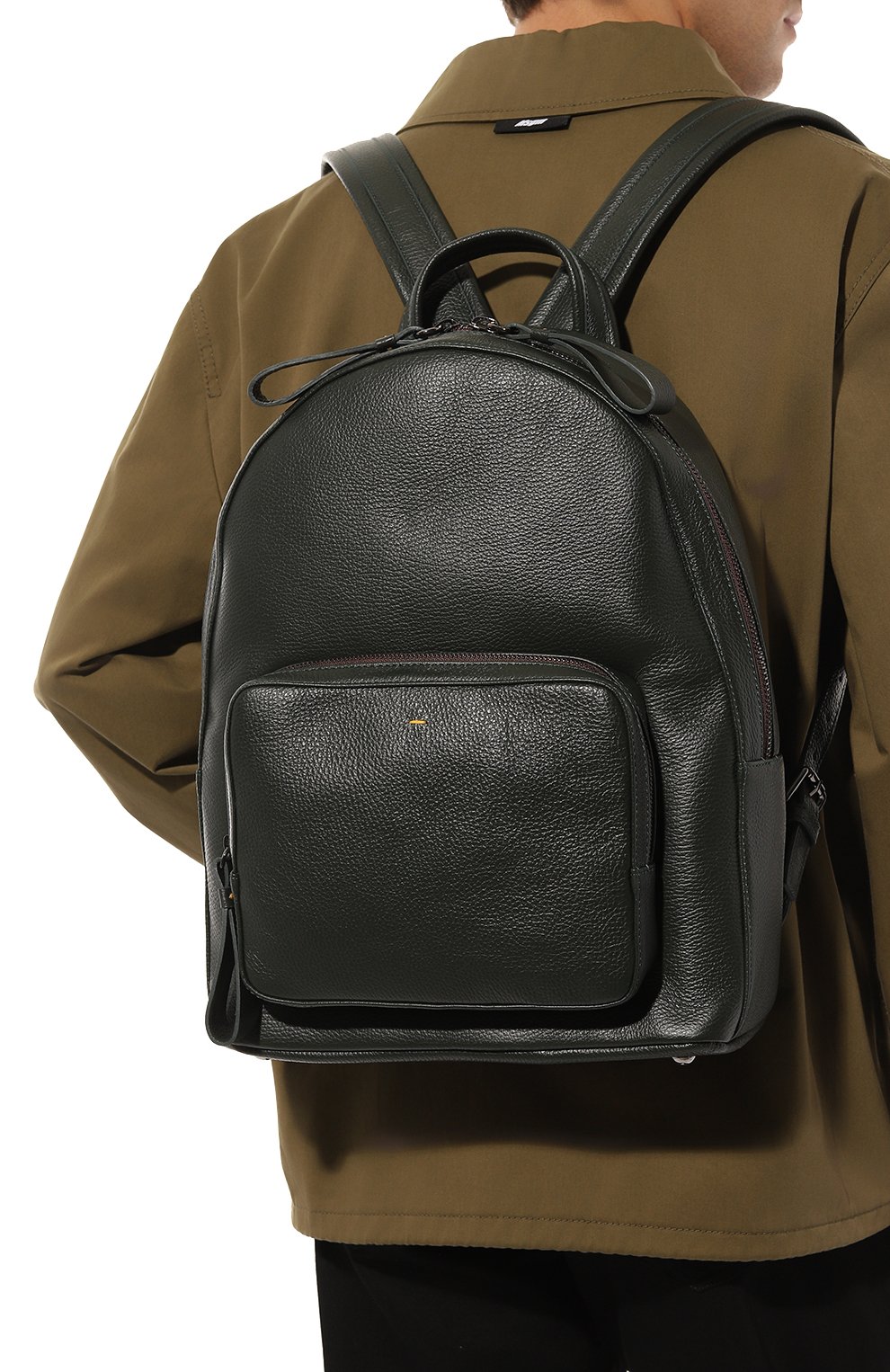 Кожаный рюкзак DOUCAL'S темно-зеленого цвета по цене 72950 руб., арт. DZ0005--02UF9720, фото 2 Кожаный рюкзак DOUCAL'S, арт. DZ0005--02UF9720, фото 2