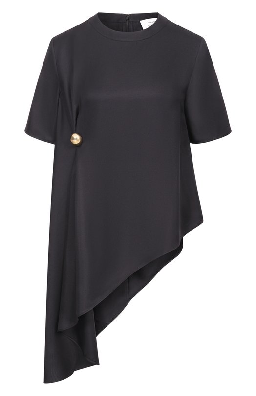 Атласный топ Loulou de Saison MADEA Чёрный MADEA