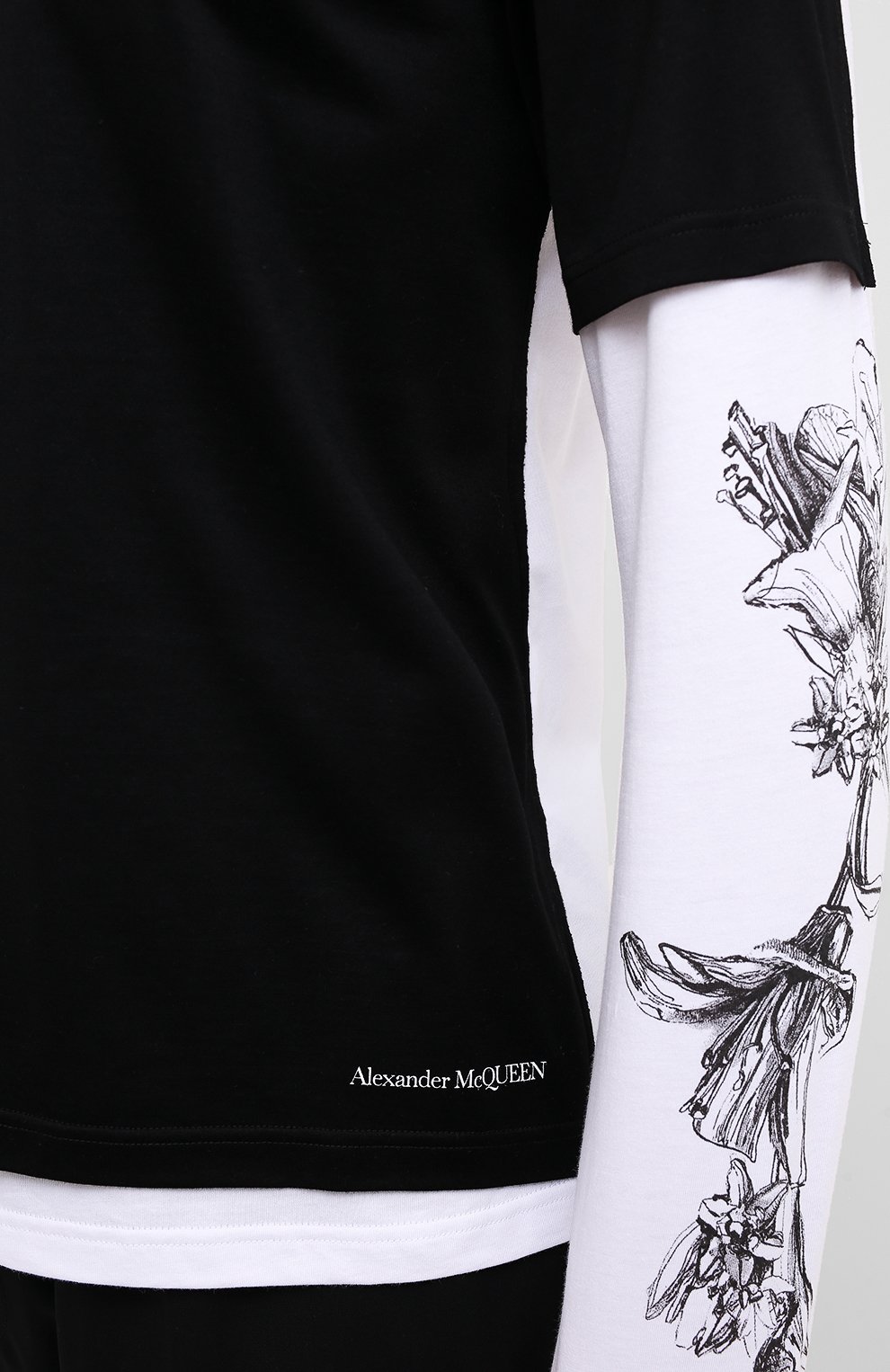 Хлопковый лонгслив ALEXANDER MCQUEEN, арт. 615286/QPZ66, фото 5