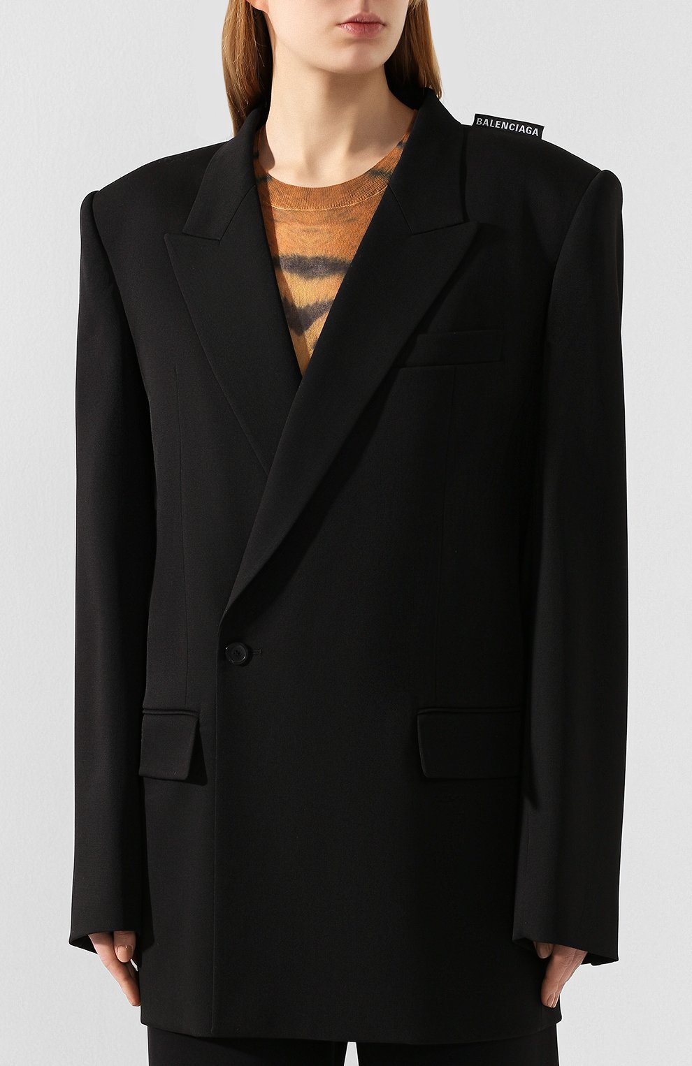 Шерстяной жакет BALENCIAGA черного цвета по цене 296500 руб., арт. 602185/TGT09, фото 3 Шерстяной жакет BALENCIAGA, арт. 602185/TGT09, фото 3