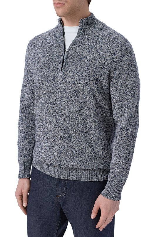 Хлопковый джемпер Andrea Campagna M5426-8076 Синий  M5426-8076 Фото 3