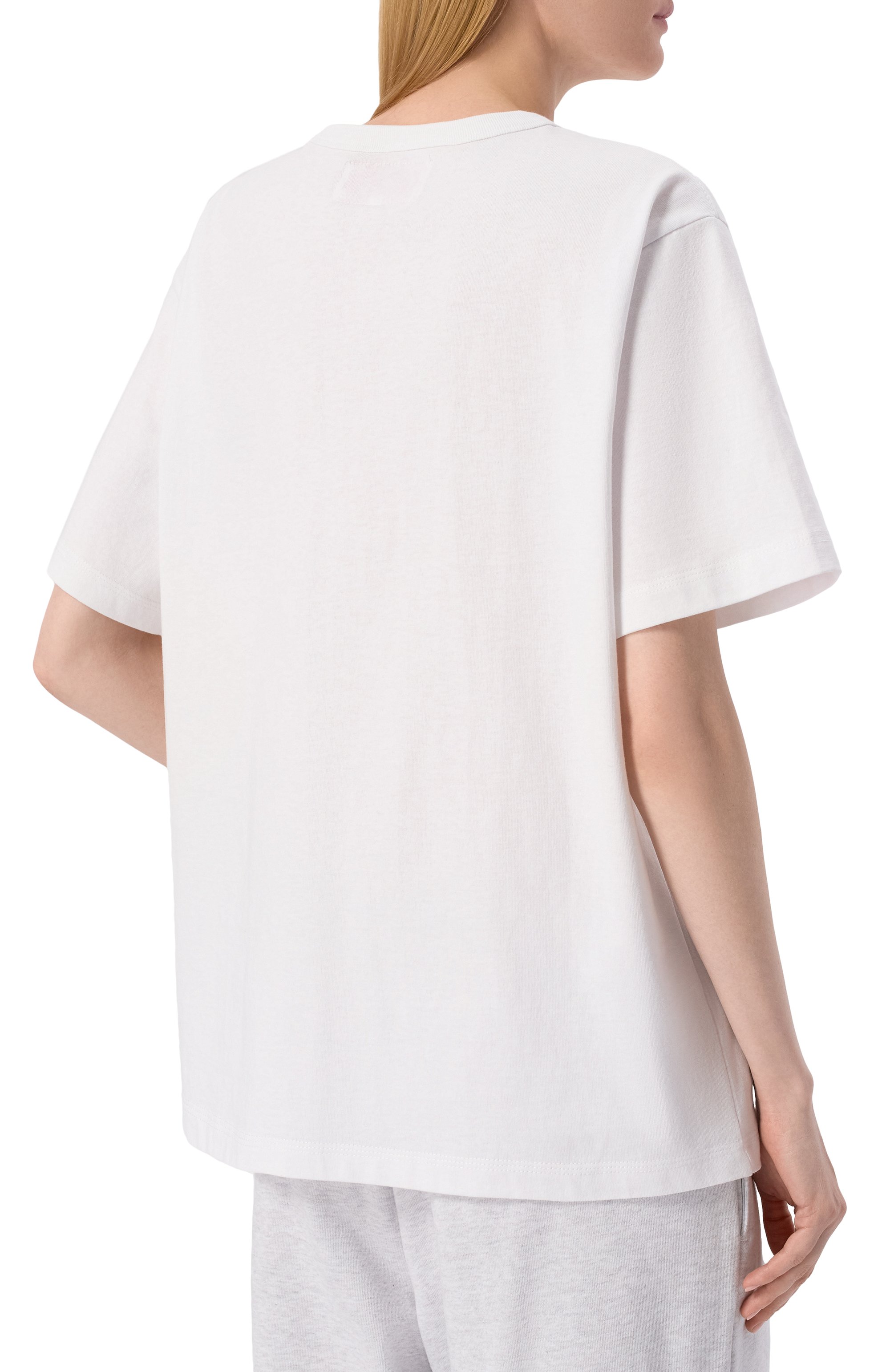 Хлопковая футболка AECA WHITE, арт. AWCMSSBBTTSST005A2.WHITE/GREEN (S), фото 4