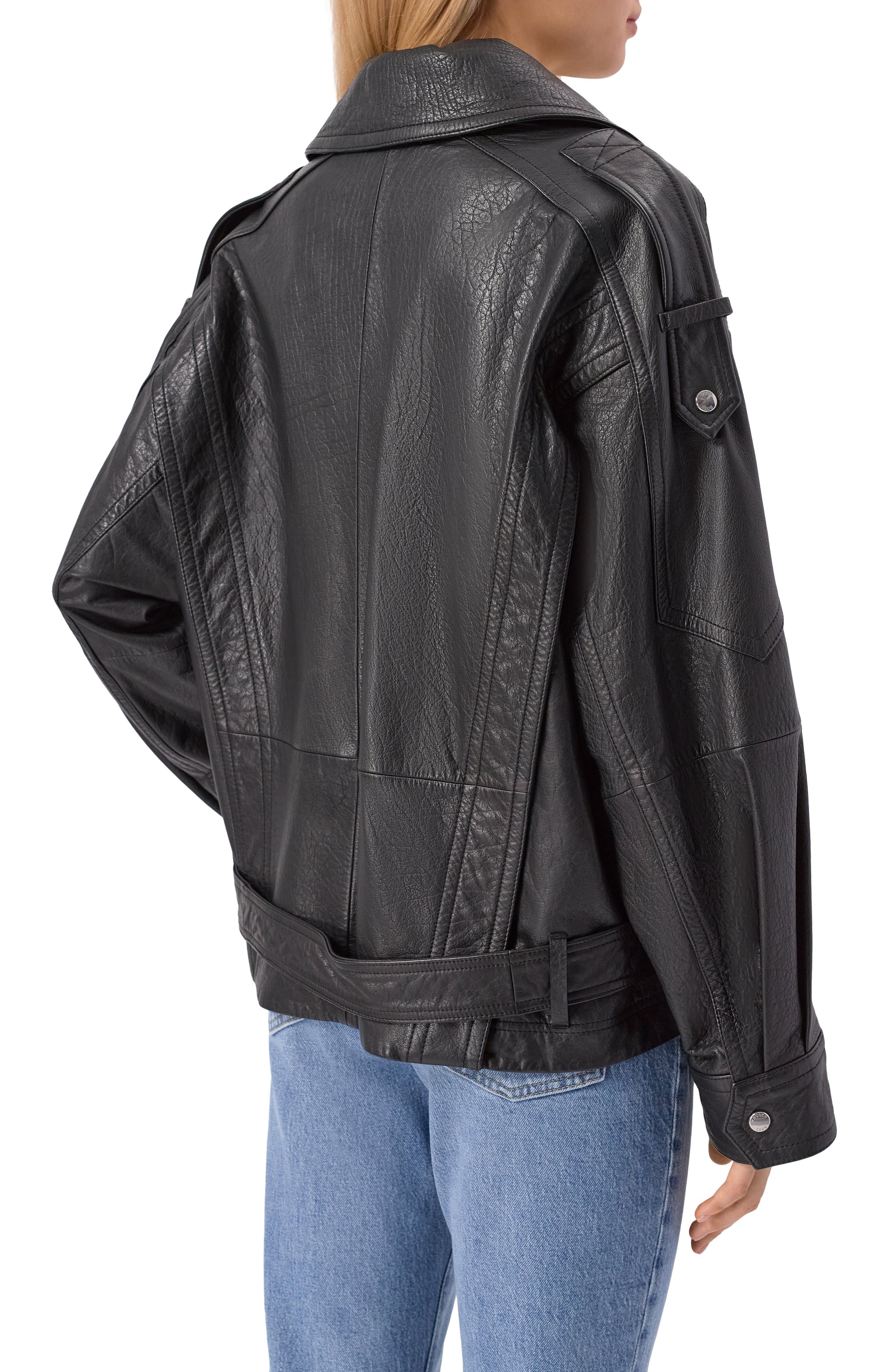 Кожаная куртка BOSS ORANGE, арт. 50552201, фото 4