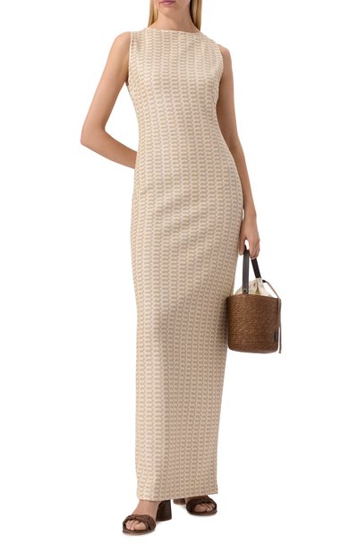 Платье из вискозы MISSONI бежевого цвета по цене 149500 руб., арт. DS25SG1N/BR010R, фото 2 Платье из вискозы MISSONI, арт. DS25SG1N/BR010R, фото 2