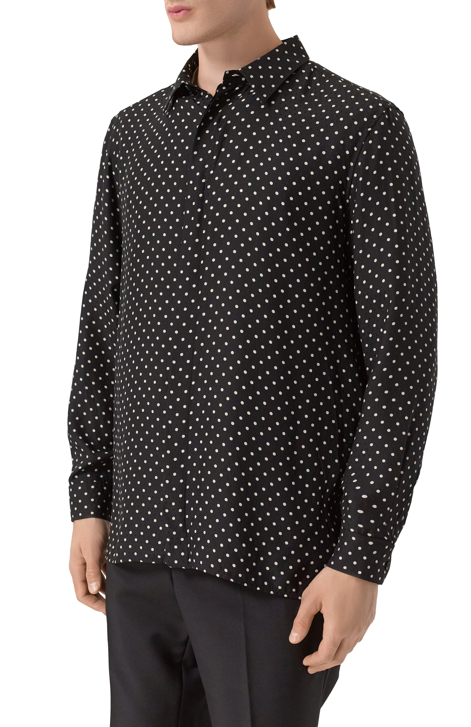 Шелковая рубашка SAINT LAURENT, арт. 774775/Y2E13, фото 3