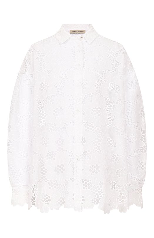 Хлопковая блузка Vika Gazinskaya SS26-12238 Белый SS26-12238