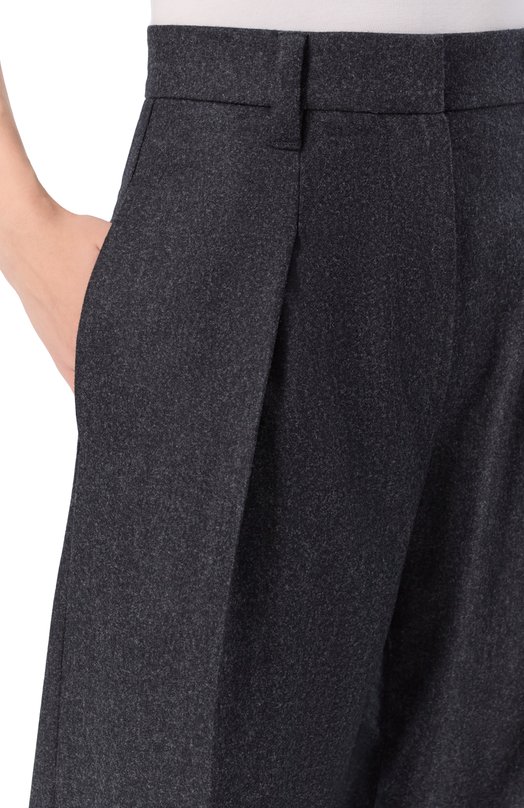 Шерстяные брюки Brunello Cucinelli M038PP9106 Серый  M038PP9106 Фото 5