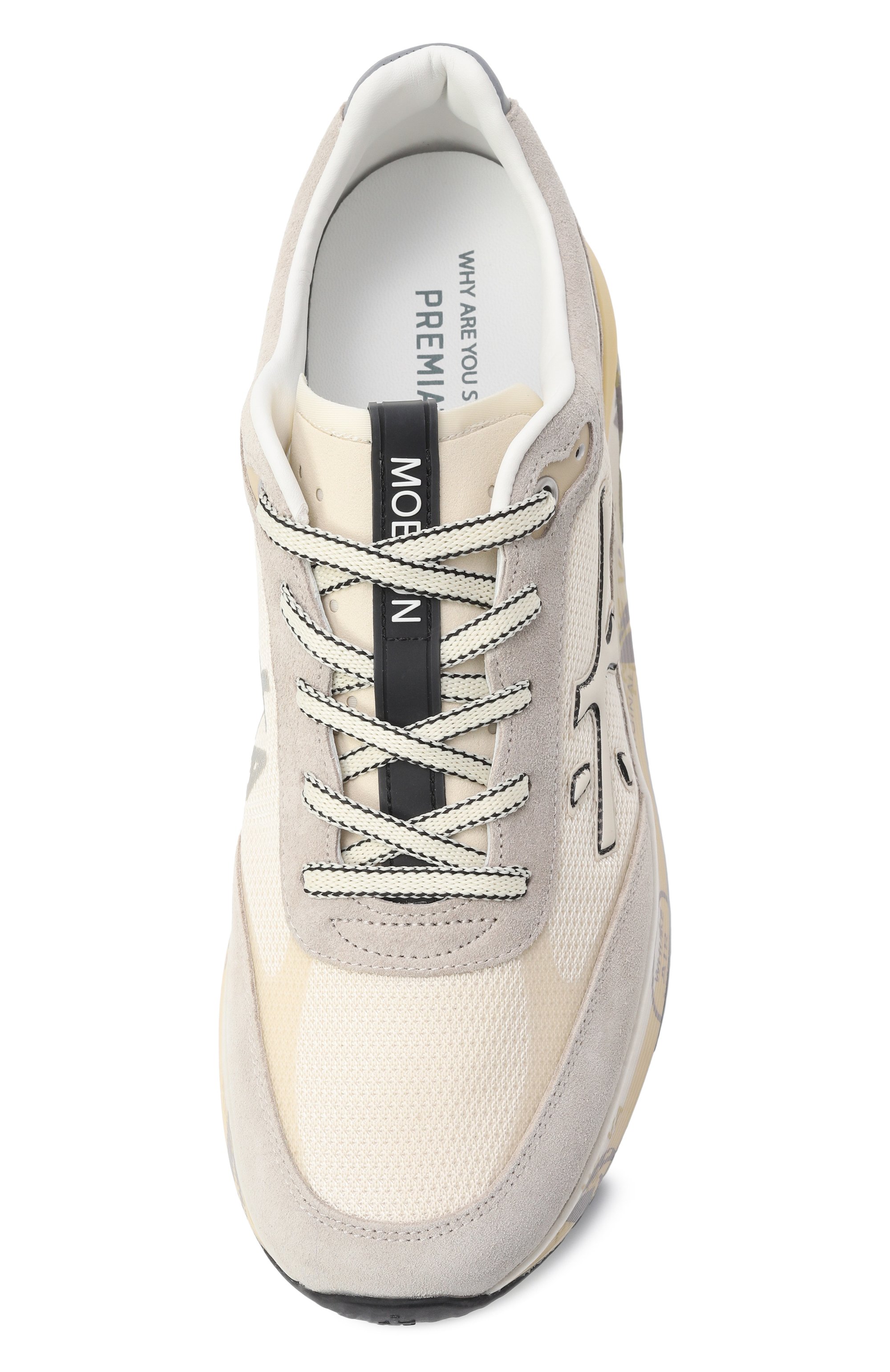 Комбинированные кроссовки moerun PREMIATA светло-серого цвета по цене 33600 руб., арт. M0ERUN/VAR 7298, фото 6 Комбинированные кроссовки moerun PREMIATA, арт. M0ERUN/VAR 7298, фото 6