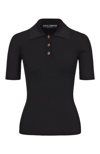 Женское поло из вискозы DOLCE & GABBANA, арт. FXZ16Z/JFMHG