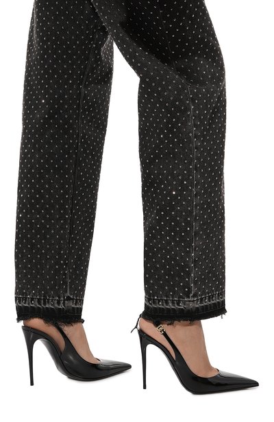 Кожаные туфли lollo 105 DOLCE & GABBANA черного цвета по цене 92400 руб., арт. CG0748/A1471, фото 3 Кожаные туфли lollo 105 DOLCE & GABBANA, арт. CG0748/A1471, фото 3