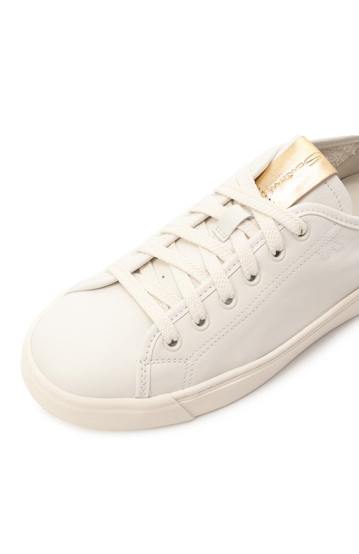 Кожаные кеды Santoni WBGG61351PNNCISR Белый  WBGG61351PNNCISR Фото 7