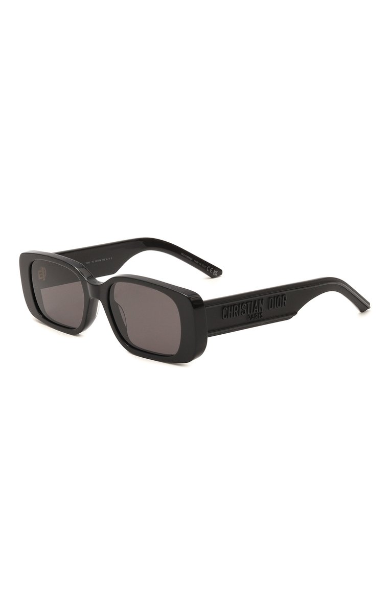 Женс�кие солнцезащитные очки DIOR EYEWEAR черного цвета, арт. WILDI0R S2U 10A0 | Фото 1 (Региональные ограничения белый список (Axapta Mercury): Не проставлено, RU; Нос: Не проставлено; Материал: Пластик; Тип очков: С/з; Оптика Гендер: оптика-женское; Очки форма: Прямоугольные, Узкие)