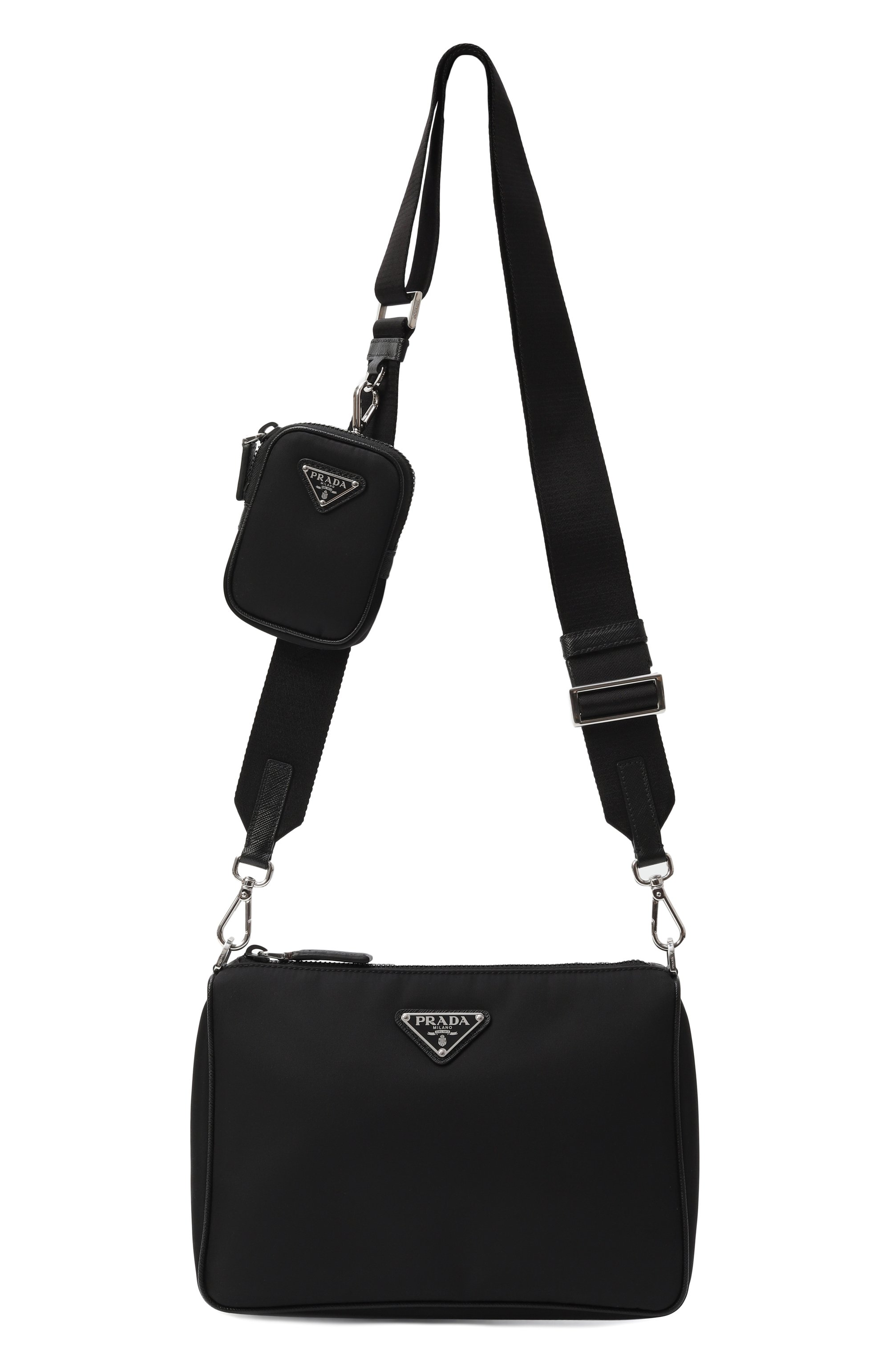 Сумка PRADA черного цвета по цене 165000 руб., арт. 2VH113-2DMH-F0002-OOO, фото 1 Сумка PRADA, арт. 2VH113-2DMH-F0002-OOO, фото 1