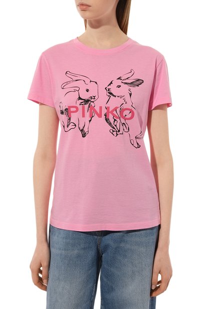 Хлопковая футболка PINKO, арт. 100611-A0TG, фото 3