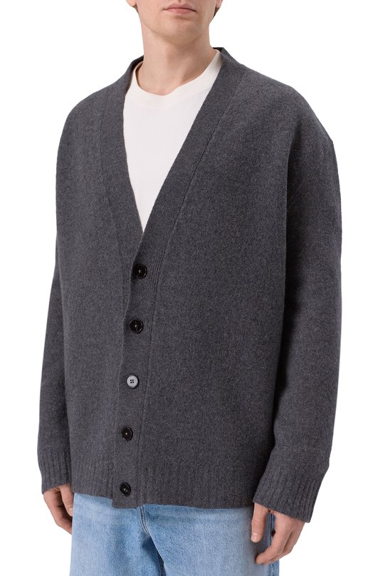 Шерстяной кардиган Jil Sander J22HP0005-J14506 Серый  J22HP0005-J14506 Фото 3