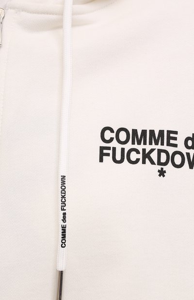 Хлопковая толстовка COMME DES FUCKDOWN кремового цвета по цене 18000 руб., арт. CDFD1535, фото 5 Хлопковая толстовка COMME DES FUCKDOWN, арт. CDFD1535, фото 5