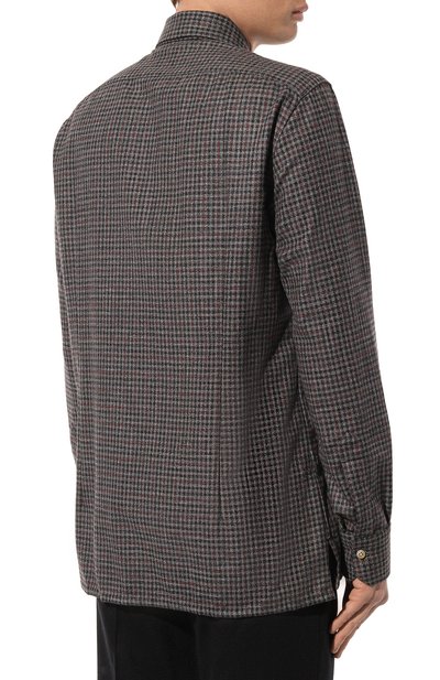 Рубашка из шерсти и шелка KITON, арт. UMCNERK0143C01, фото 4