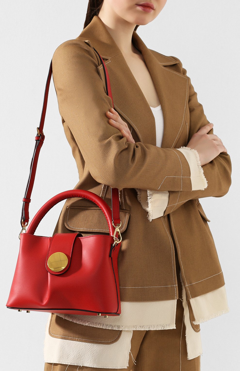 Сумка malette ELLEME красного цвета по цене 53150 руб., арт. MALETTE/C0W LEATHER, фото 5 Сумка malette ELLEME, арт. MALETTE/C0W LEATHER, фото 5