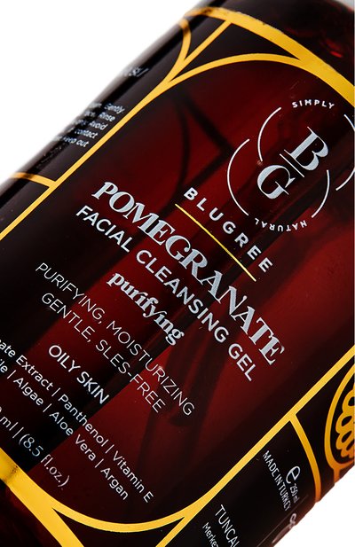 Очищающий гель для лица гранат (250ml) BLUGREE, арт. 8682983900427, фото 4