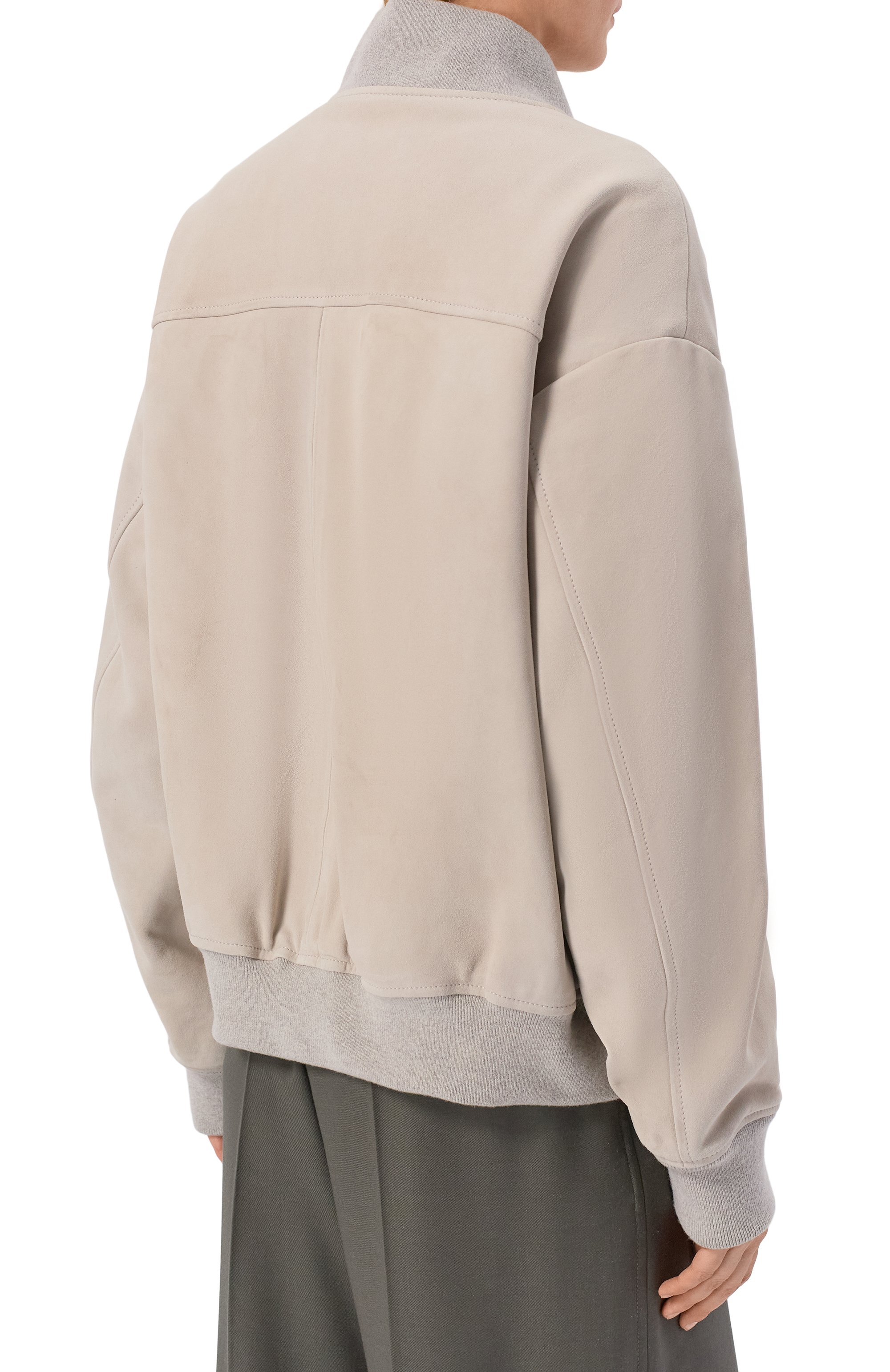 Замшевый бомбер MVST, арт. SUEDE LEATHER B0MBER, фото 4