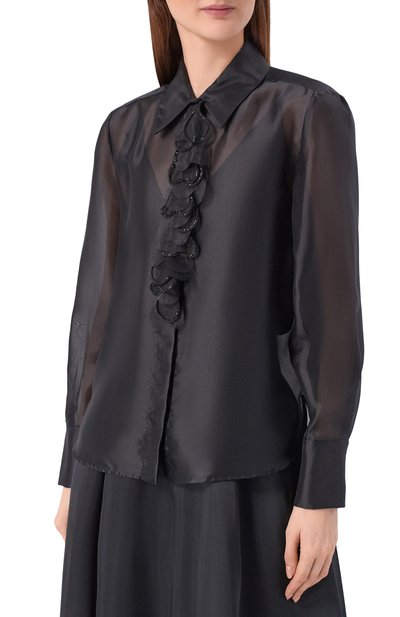 Шелковая блузка MAX MARA STUDIO, арт. MSEAGI, фото 3
