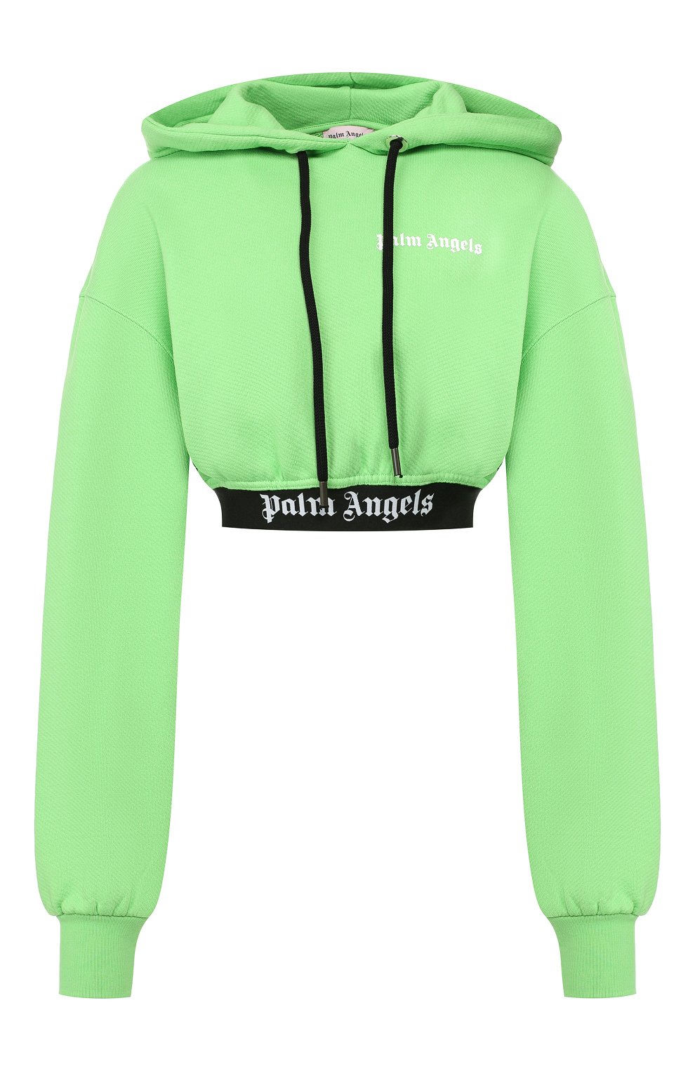 Хлопковое худи PALM ANGELS зеленого цвета по цене 47050 руб., арт. PWBB012E196310034101, фото 1 Хлопковое худи PALM ANGELS, арт. PWBB012E196310034101, фото 1