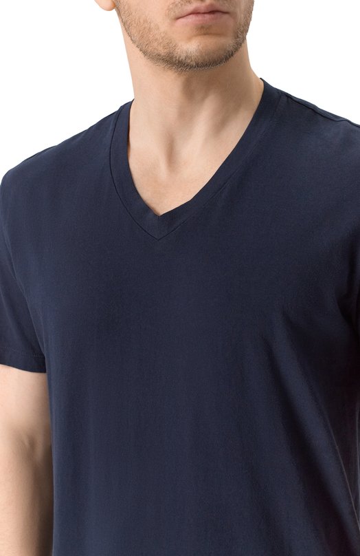 Хлопковая футболка James Perse MLJ3352 Синий  MLJ3352 Фото 5