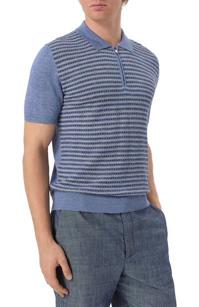 Поло изо льна и шелка CORNELIANI, арт. 25M56A-2525118, фото 3