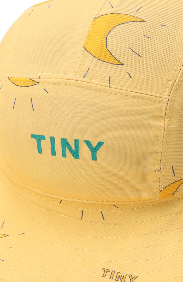 Детская панама TINYCOTTONS желтого цвета, арт. SS25-270 | Фото 3 (Нос: Не проставлено; Материал: Синтетический материал, Текстиль)