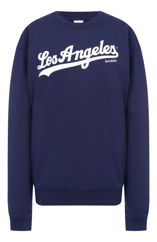 Хлопковый свитшот Sporty & Rich x LA Dodgers Sporty and Rich ST071627667BL106 Синий ST071627667BL106