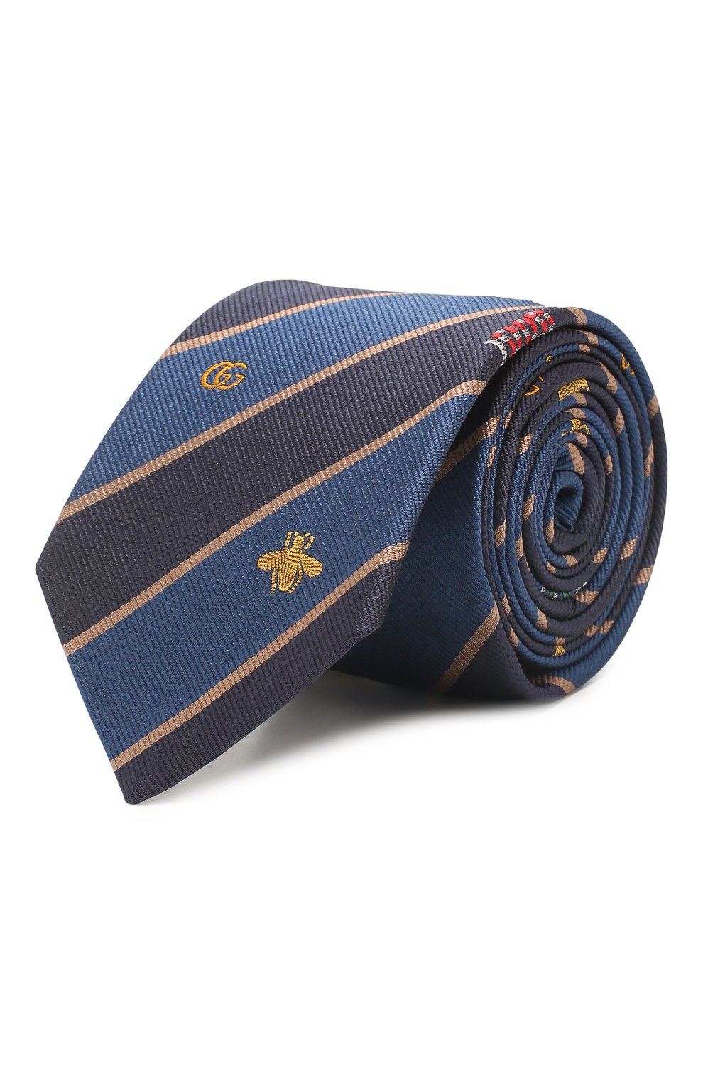 Шелковый галстук GUCCI синего цвета по цене 25920 руб., арт. 545077/4E002, фото 1 Шелковый галстук GUCCI, арт. 545077/4E002, фото 1