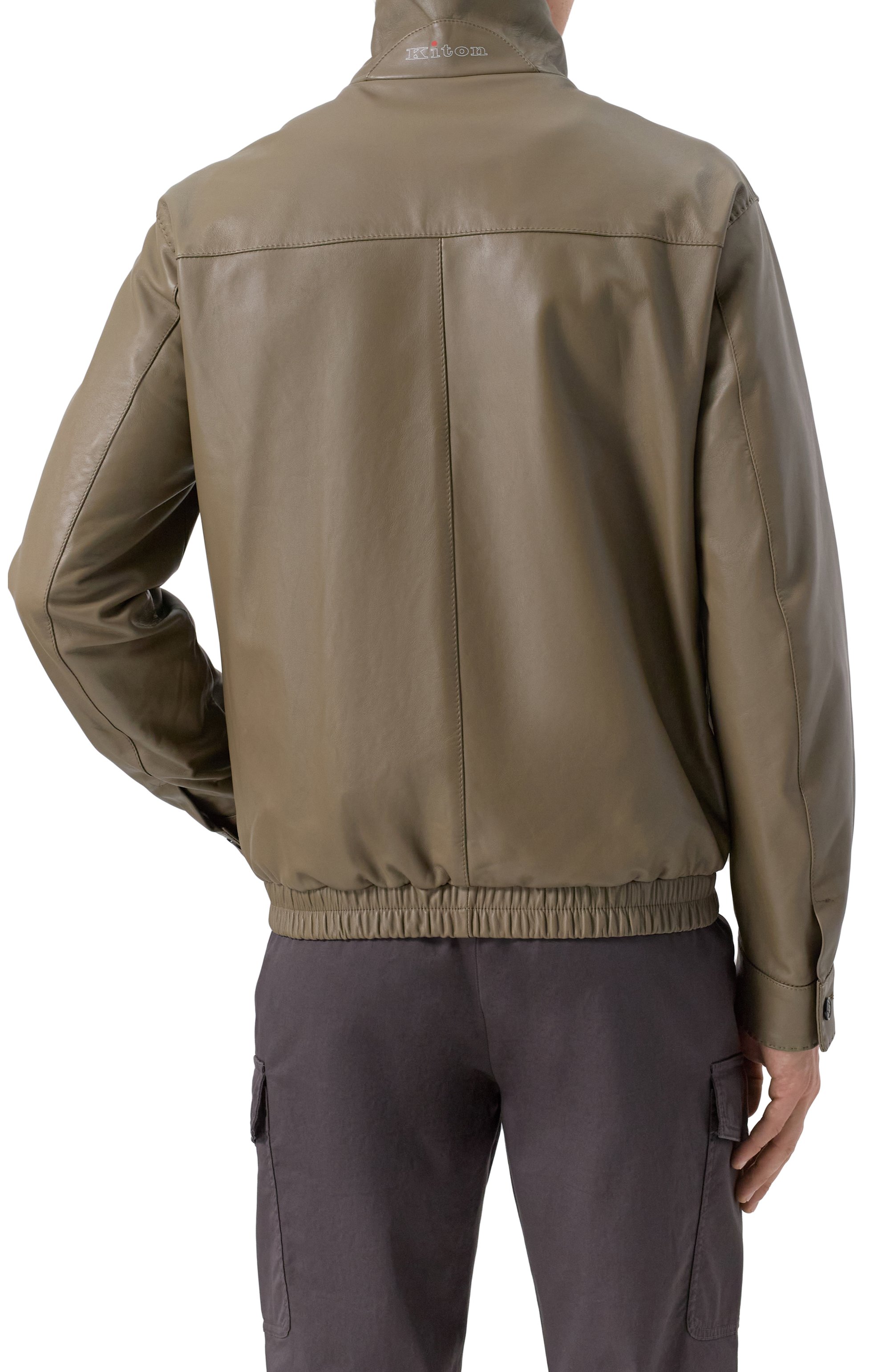 Кожаный бомбер KITON, арт. UW2056V0822F09, фото 4