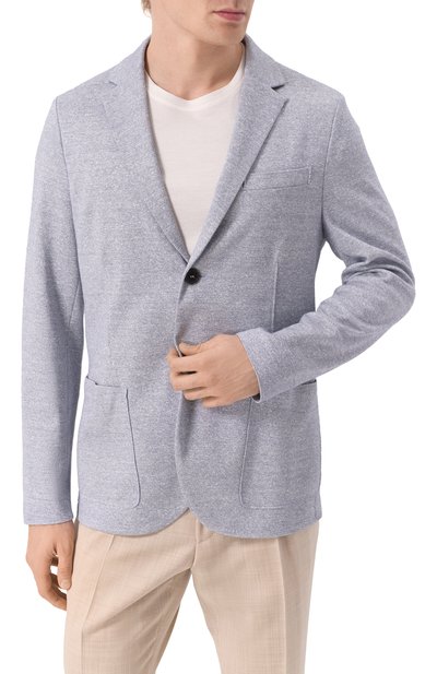 Пиджак из хлопка и льна HARRIS WHARF LONDON, арт. C8P22PDB, фото 5