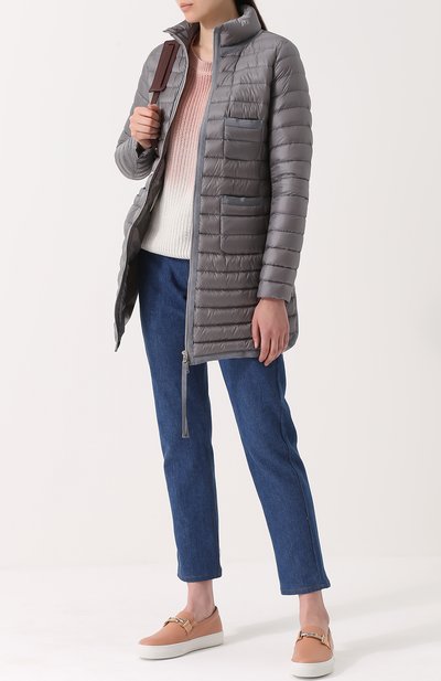 Стеганый пуховик на молнии с накладными карманами MONCLER, арт. C1-093-49853-94-53048, фото 2