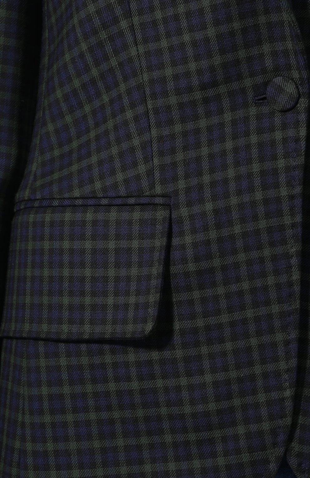 Шерстяной жакет в клетку BURBERRY темно-синего цвета по цене 177500 руб., арт. 8004108, фото 5 Шерстяной жакет в клетку BURBERRY, арт. 8004108, фото 5