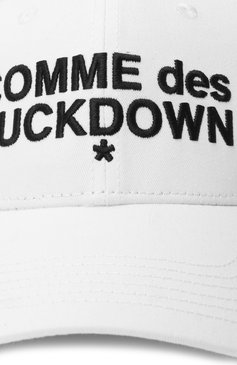 Мужская хлопковая бейсболка COMME DES FUCKDOWN белого цвета, арт. CFACX00210 | Фото 4 (Материал: Хлопок, Текстиль; Нос: Не проставлено)