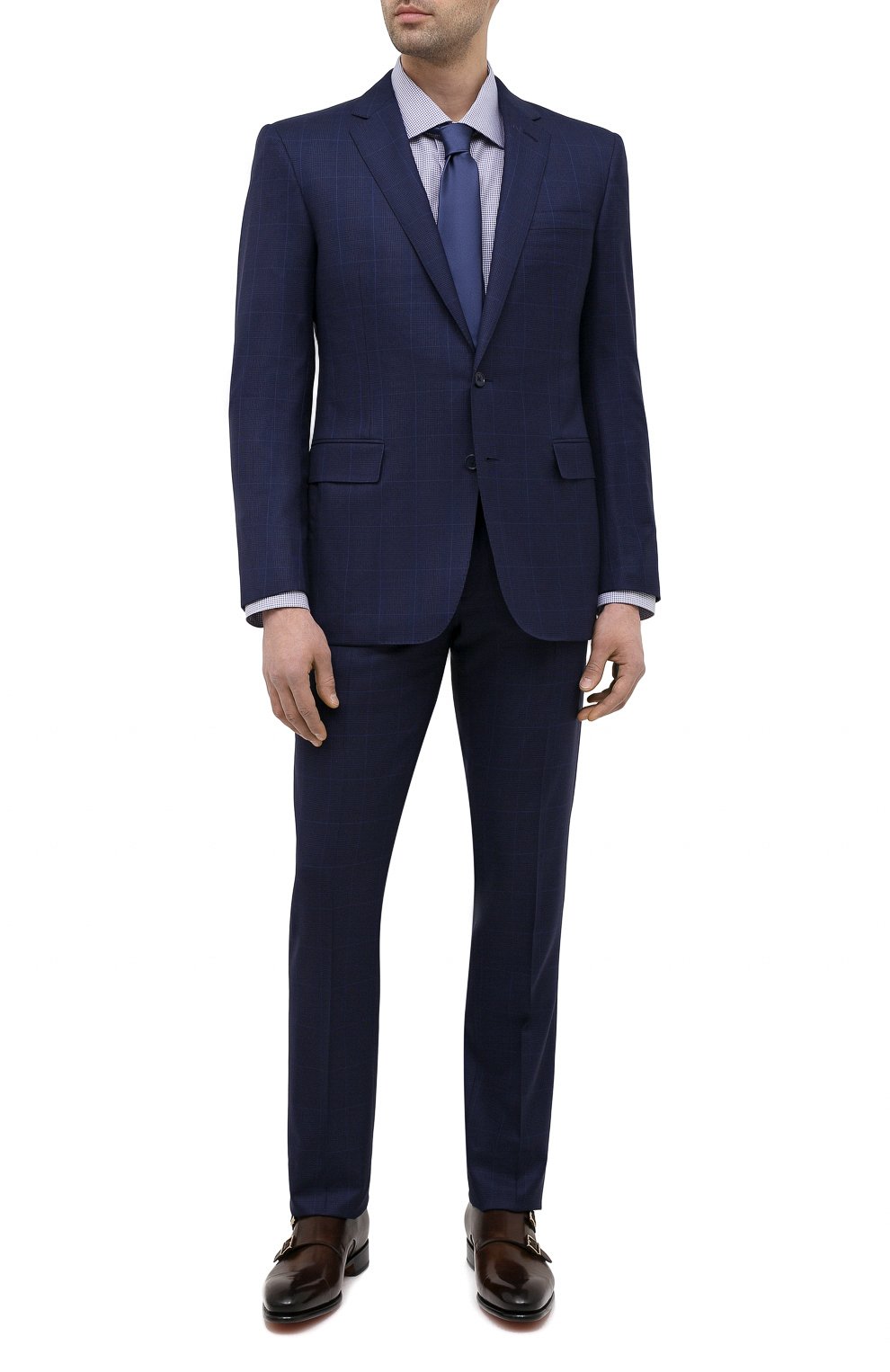 Кожаные монки SANTONI темно-коричневого цвета по цене 111000 руб., арт. MCCR11652MC1HVVDT50, фото 2 Кожаные монки SANTONI, арт. MCCR11652MC1HVVDT50, фото 2