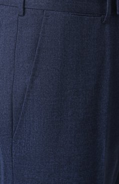 Мужские шерстяные брюки ZEGNA темно-синего цвета, арт. 75TB12/844F01A8 | Фото 6 (Материал внешний: Шерсть; Драгоценные камни: Проставлено; Длина (брюки, джинсы): Стандартные; Материал сплава: Проставлено; Стили: Классический; Случай: Формальный)