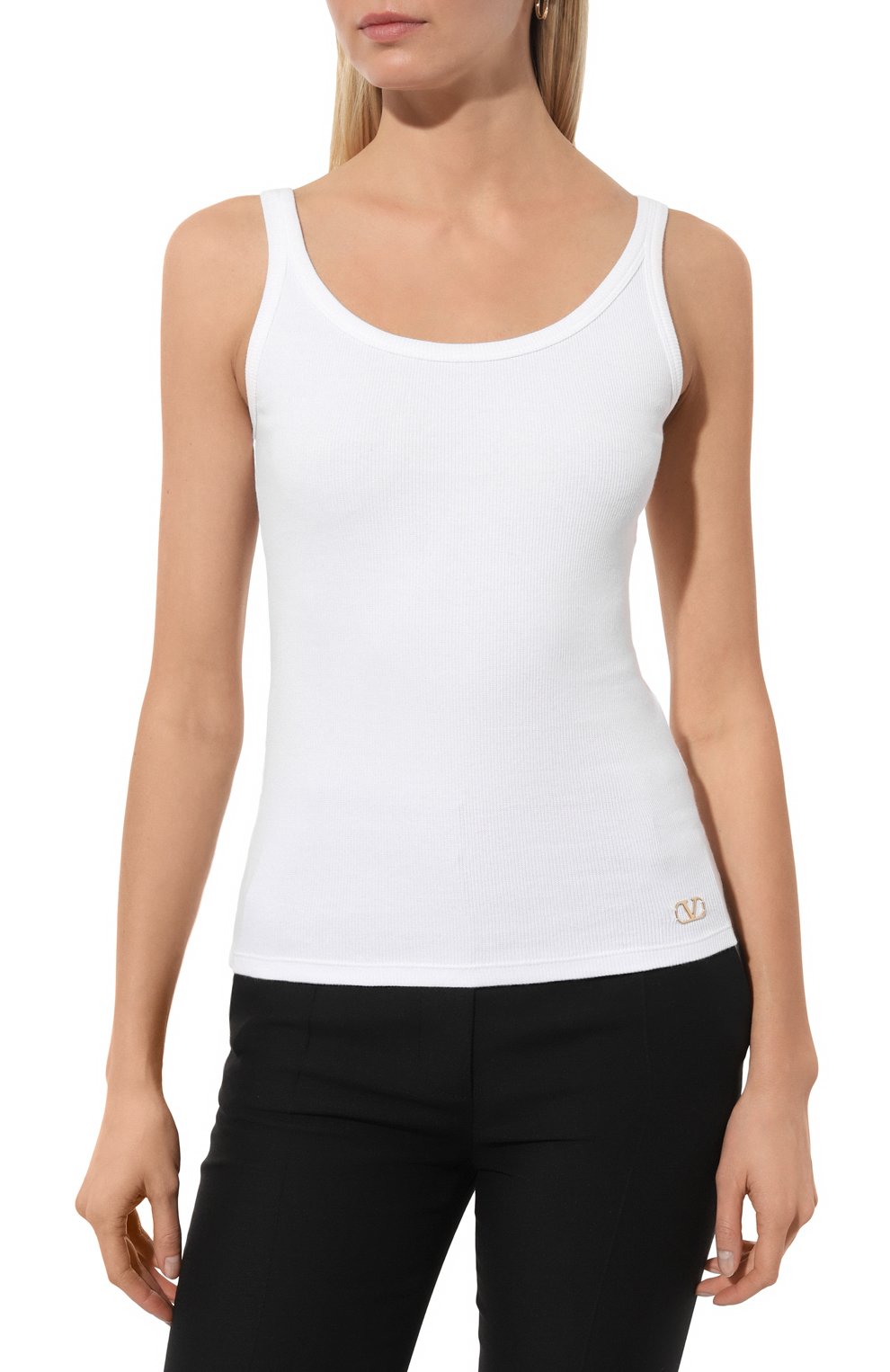 Хлопковая майка VALENTINO, арт. 3B3MC01C81J, фото 3