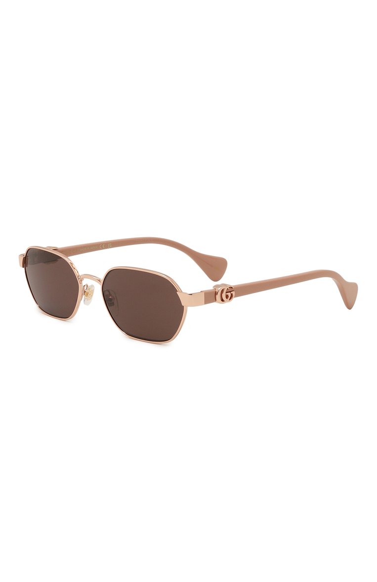 Женские солнцезащитные очки GUCCI коричневого цвета, арт. GG1593S 003 | Фото 1 (Региональные ограничения белый список (Axapta Mercury): Не проставлено; Нос: Не проставлено; Материал: Металл; Тип очков: С/з; Оптика Гендер: оптика-женское)