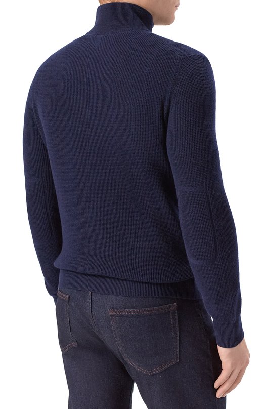 Джемпер из шерсти и кашемира Canali C1140/MK02361 Синий  C1140/MK02361 Фото 4