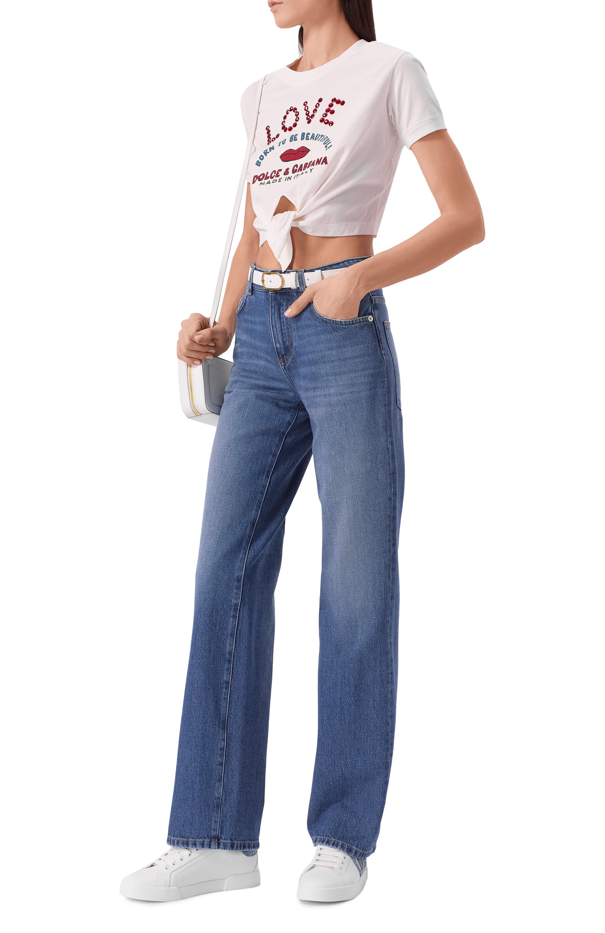 Кожаные кеды portofino light DOLCE & GABBANA, арт. CK2318/A6H53, фото 2