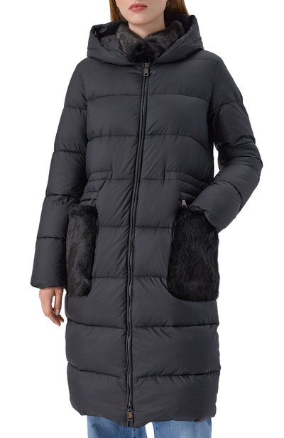 Пуховик с отделкой из норки MANZONI24, арт. 25M1309-NY0V, фото 3