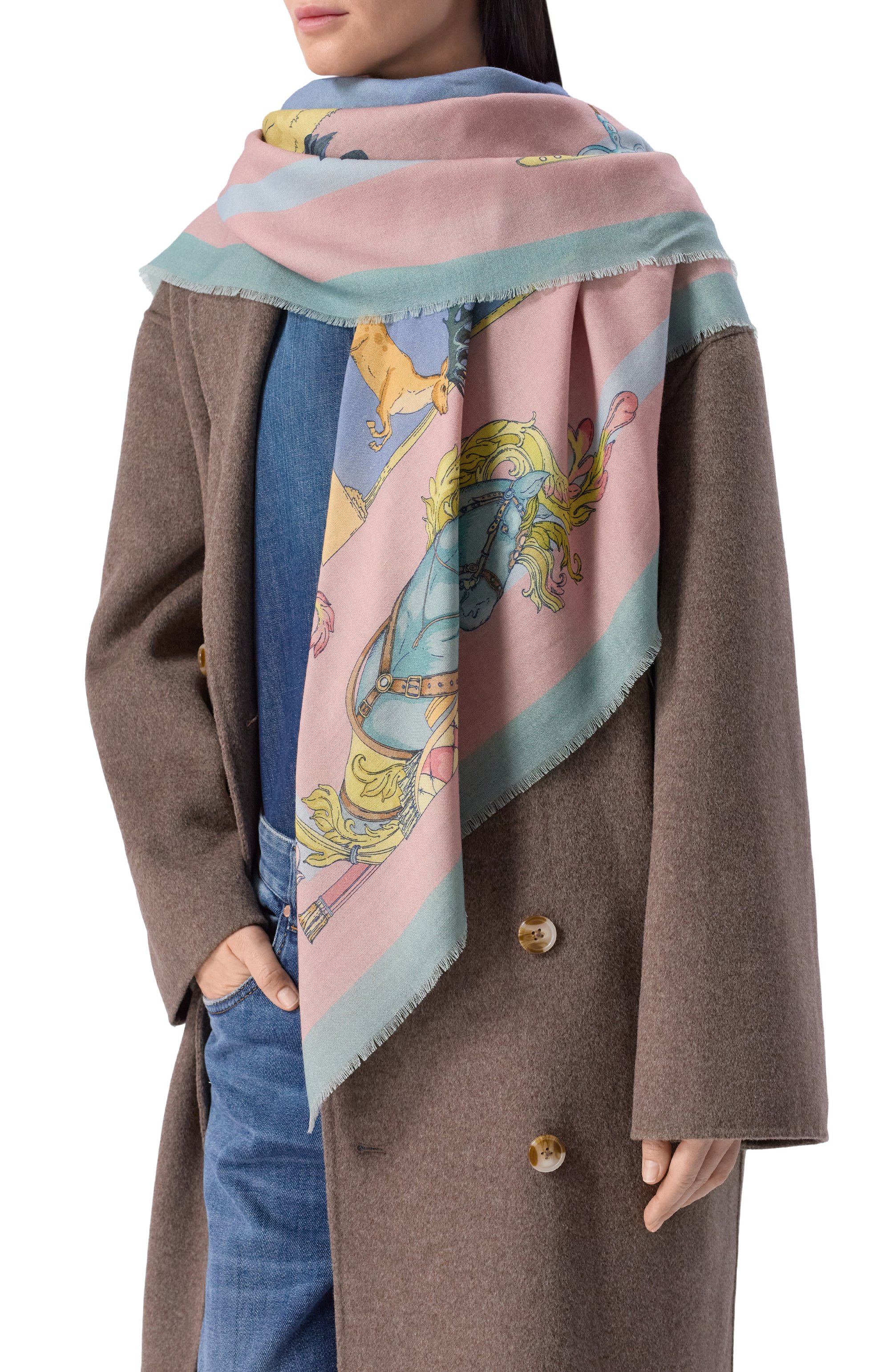 Шерстяная шаль  царская охота GOURJI, арт. 91168939/55117, фото 2