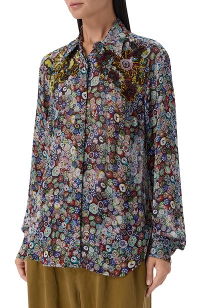 Рубашка из вискозы DRIES VAN NOTEN, арт. 262-130716/4005, фото 3